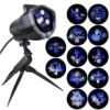 Blue White LED Whirl-A-Motion And Static Projection Light With 12-Changeble Slides Stake Halloween Light Projector -Northlight Shop lightshow christmas light projectors 113931 64 1000