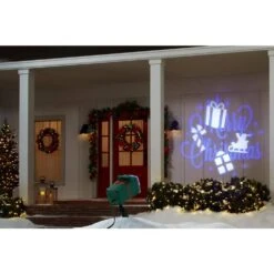 White/Blue Christmas Projection Whirl-A-Motion Plus Static With 6 Slides Halloween Light Projector -Northlight Shop lightshow christmas light projectors 115587 66 1000