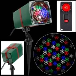 Color Changing Christmas Projection MotionMosaic With Remote-Snowflake Halloween Light Projector -Northlight Shop lightshow christmas light projectors 115604 c3 1000