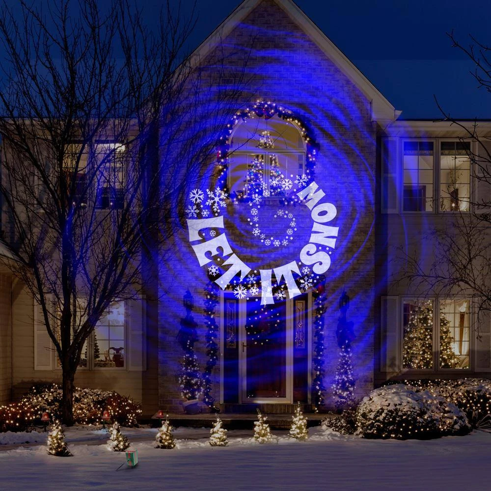 Blue/White Christmas Projection SwirlingSpirals-Let It Snow Halloween Light Projector 11 Blue/White Christmas Projection SwirlingSpirals-Let It Snow Halloween Light Projector - Image 11