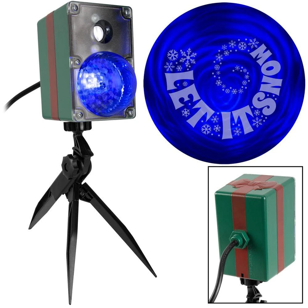 Blue/White Christmas Projection SwirlingSpirals-Let It Snow Halloween Light Projector 1 Blue/White Christmas Projection SwirlingSpirals-Let It Snow Halloween Light Projector