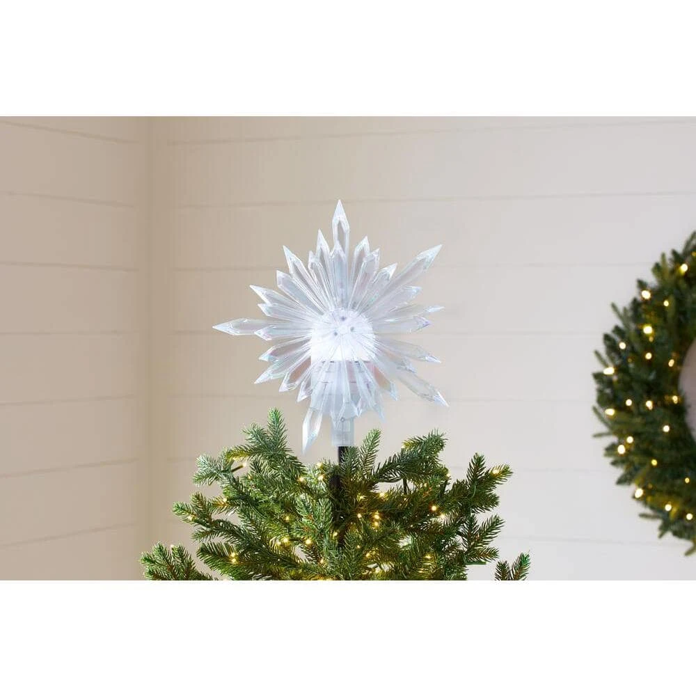 19 In. Projection Tree Topper-Kaleidoscope-Starburst (White) 2 19 In. Projection Tree Topper-Kaleidoscope-Starburst (White) - Image 2