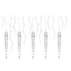 11 In. 5-Count Christmas LED White Shooting Star Light String-Icicle -Northlight Shop lightshow icicle lights 118568 64 1000 1