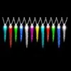 12-Light LED Multi-Color Color-Changing Icicle Light Set -Northlight Shop lightshow icicle lights 83154 64 1000