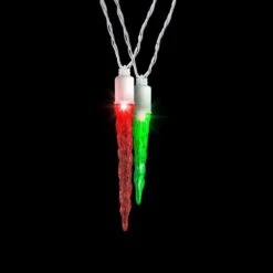 12-Light LED Multi-Color Color-Changing Icicle Light Set -Northlight Shop lightshow icicle lights 83154 c3 1000