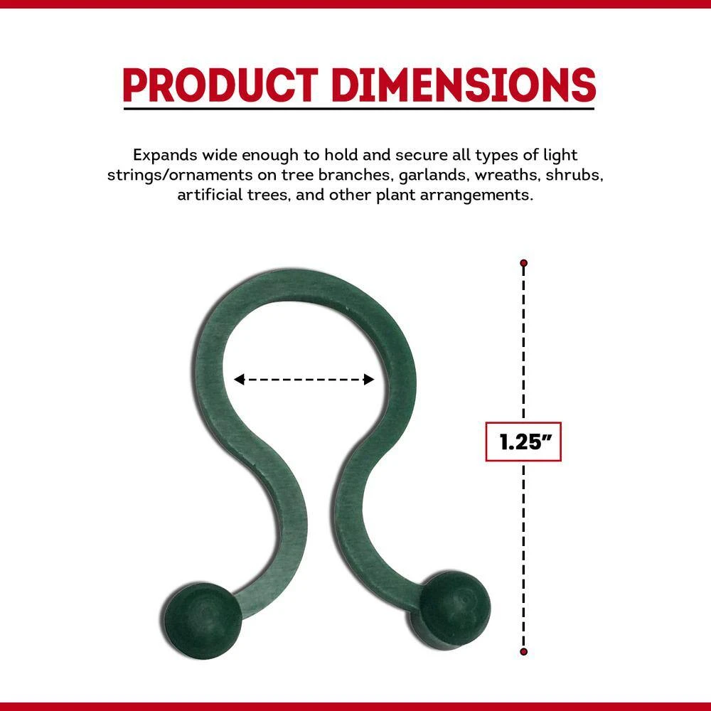Heavy Duty Christmas Tree Branch Light And Ornament Hanger (2000-Pack) 3 Heavy Duty Christmas Tree Branch Light And Ornament Hanger (2000-Pack) - Image 3