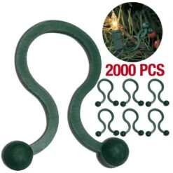 Heavy Duty Christmas Tree Branch Light And Ornament Hanger (2000-Pack)