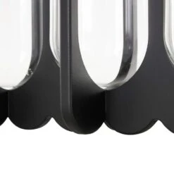 Black Wood Hurricane 5 Slot Candle Holder -Northlight Shop litton lane christmas candles 047008 1d 1000