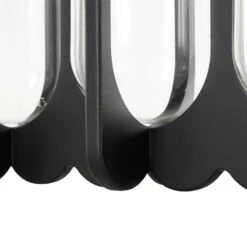 Black Wood Hurricane 5 Slot Candle Holder -Northlight Shop litton lane christmas candles 047008 c3 1000