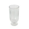 Clear Glass Ribbed Fluted Candle Holder With Elevated Base 4 Clear Glass Ribbed Fluted Candle Holder With Elevated Base -Northlight Shop litton lane christmas candles 047335 64 1000