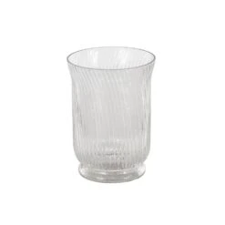 Clear Ribbed Glass Decorative Vase -Northlight Shop litton lane christmas candles 047336 40 1000