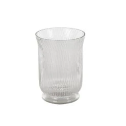 Clear Ribbed Glass Decorative Vase -Northlight Shop litton lane christmas candles 047336 a0 1000