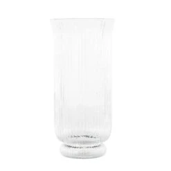 Clear Glass Ribbed Fluted Candle Holder -Northlight Shop litton lane christmas candles 047338 40 1000
