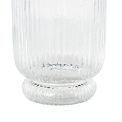 Clear Glass Ribbed Fluted Candle Holder -Northlight Shop litton lane christmas candles 047338 4f 1000