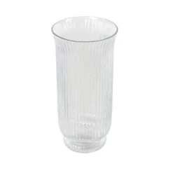 Clear Glass Ribbed Fluted Candle Holder -Northlight Shop litton lane christmas candles 047338 a0 1000
