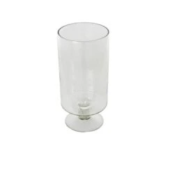 Clear Glass Candle Holder With Elevated Base -Northlight Shop litton lane christmas candles 047339 1d 1000