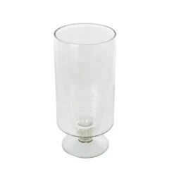Clear Glass Candle Holder With Elevated Base -Northlight Shop litton lane christmas candles 047339 1f 1000