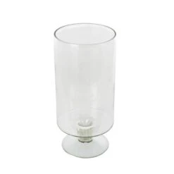 Clear Glass Candle Holder With Elevated Base -Northlight Shop litton lane christmas candles 047339 66 1000