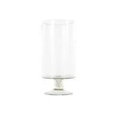 Clear Glass Candle Holder With Elevated Base -Northlight Shop litton lane christmas candles 047339 77 1000