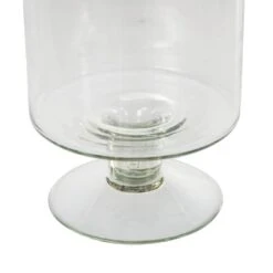 Clear Glass Candle Holder With Elevated Base -Northlight Shop litton lane christmas candles 047339 c3 1000