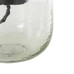 Clear Glass Candle Holder With Black Metal Accents 14 Clear Glass Candle Holder With Black Metal Accents -Northlight Shop litton lane christmas candles 047386 c3 1000