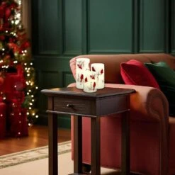 6 In. Battery Operated Wax Candles With Cardinal Design-Set Of 3 13 6 In. Battery Operated Wax Candles With Cardinal Design-Set Of 3 -Northlight Shop lumabase christmas candles 74203 76 1000