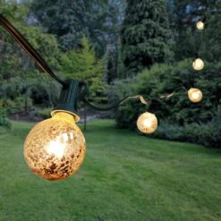 25 Ft. 25-Light Gold Mercury Globe String Lights 9 25 Ft. 25-Light Gold Mercury Globe String Lights -Northlight Shop lumabase christmas novelty lights 36301 1f 1000