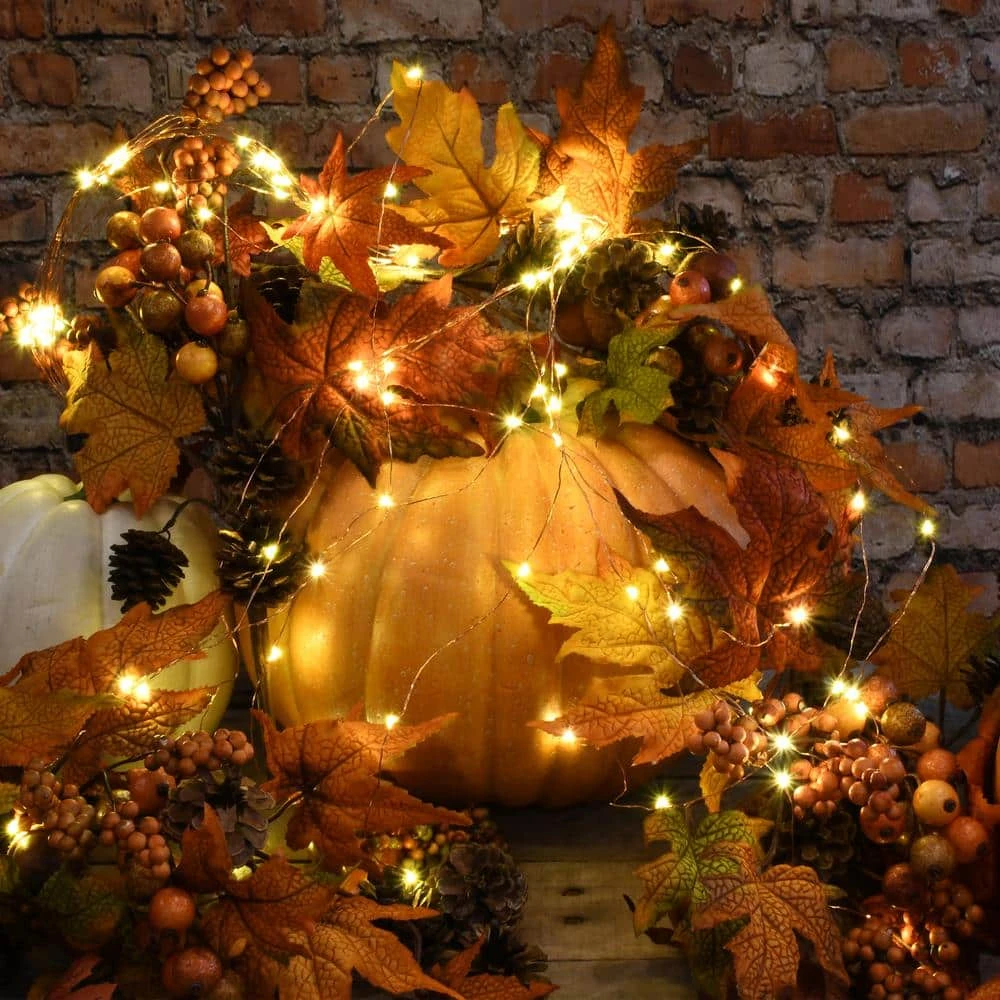 100 LED Bulbs Warm White Copper Multi-Strand Fairy String Lights Battery Operated (Set Of 2) 4 100 LED Bulbs Warm White Copper Multi-Strand Fairy String Lights Battery Operated (Set Of 2) - Image 4