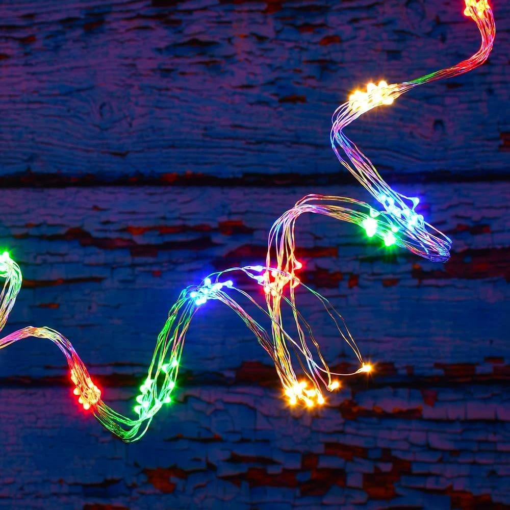 100-Light LED Battery Operated Multi-Color Multi-Strand Fairy String Lights (Set Of 2) 8 100-Light LED Battery Operated Multi-Color Multi-Strand Fairy String Lights (Set Of 2) - Image 8