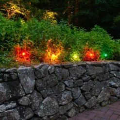 2.5 In. Round Solar Pathway Color Changing String Lights (8-Light) -Northlight Shop lumabase christmas novelty lights 61901 4f 1000