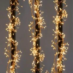 100-Light Bulb LED Warm White Light Bulb With Copper Wire, Battery Operated Firecracker Fairy String Lights (Set Of 2) -Northlight Shop lumabase christmas novelty lights 65102 1f 1000