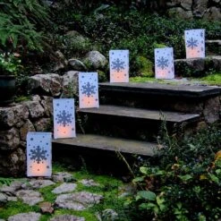 Electric LED Luminaria Kit- Snowflake (6-Count) -Northlight Shop lumabase christmas pathway lights 34406 4f 1000