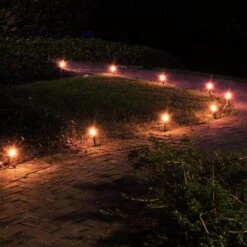 Pathway Clear String Lights (Set Of 10) -Northlight Shop lumabase christmas pathway lights 61010 c3 1000