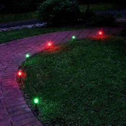 Pathway Red And Green String Lights (Set Of 8) -Northlight Shop lumabase christmas pathway lights 61108 4f 1000