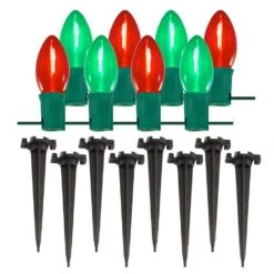 Pathway Red And Green String Lights (Set Of 8)