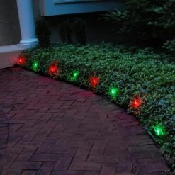 Pathway Red And Green String Lights (Set Of 8) -Northlight Shop lumabase christmas pathway lights 61108 c3 1000