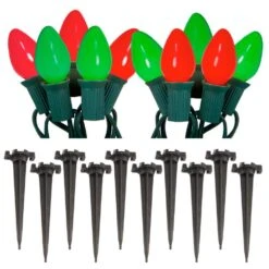 Red And Green Pathway Lights (10-Count)