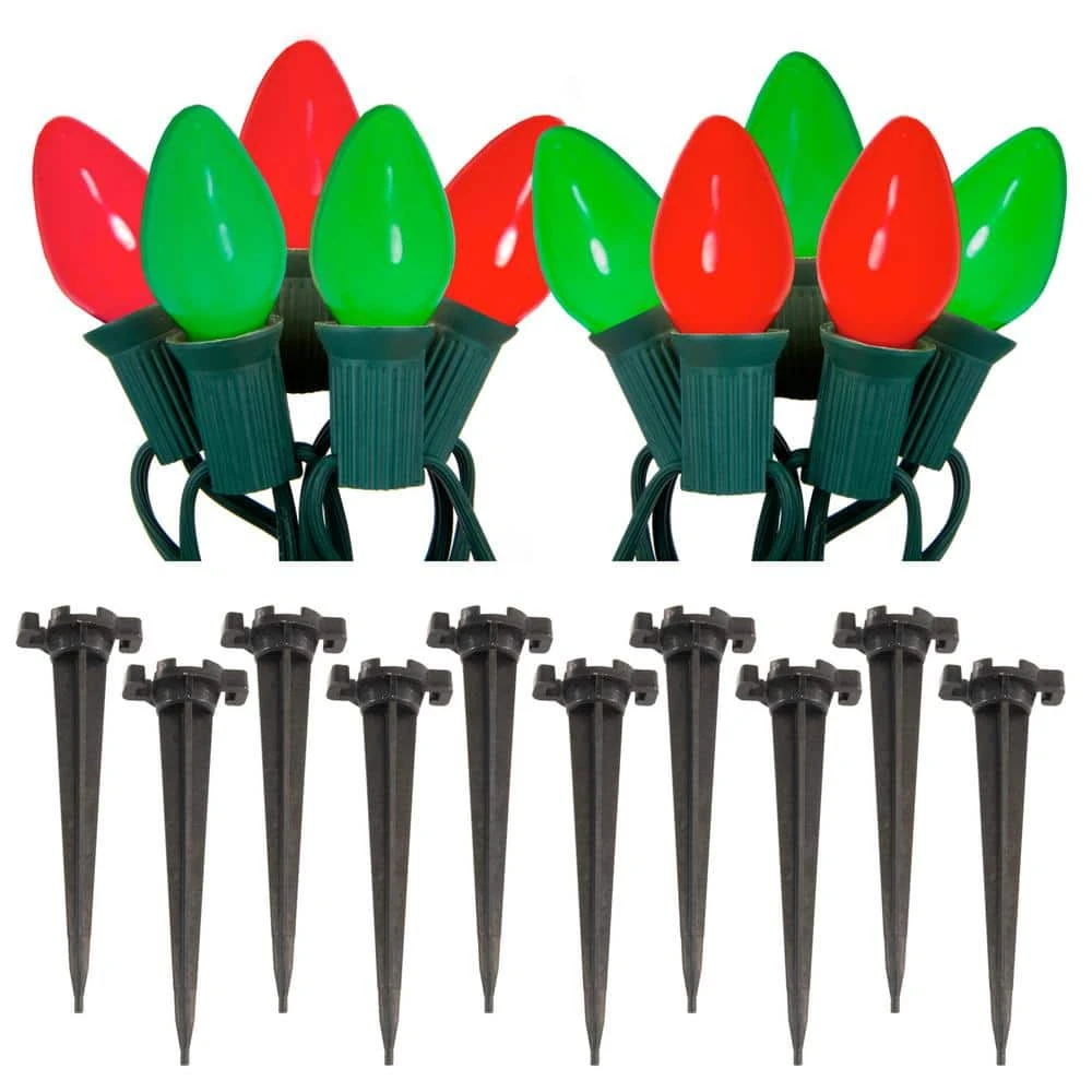 Red And Green Pathway Lights (10-Count) 1 Red And Green Pathway Lights (10-Count)