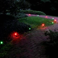 Red And Green Pathway Lights (10-Count) 7 Red And Green Pathway Lights (10-Count) -Northlight Shop lumabase christmas pathway lights 61110 c3 1000