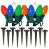 Multicolor Electric Pathway Lights String (Set Of 10) -Northlight Shop lumabase christmas pathway lights 61810 64 1000