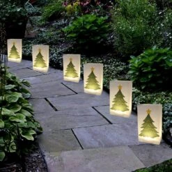 LumaLite Holiday Tree Luminaria Kit (6-Count) -Northlight Shop lumabase christmas pathway lights 85106 1f 1000