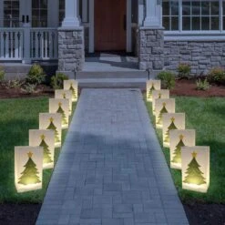 LumaLite Holiday Tree Luminaria Kit (6-Count) -Northlight Shop lumabase christmas pathway lights 85106 4f 1000
