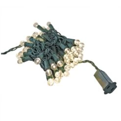 70-Light LED Warm White Plastic Globe Electric String Light