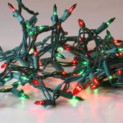 200-Light Red And Green Mini String Light -Northlight Shop lumabase christmas string lights 38702 4f 1000