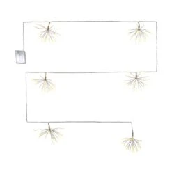 Battery Operated Starburst Garland String Lights With Soft White Lights