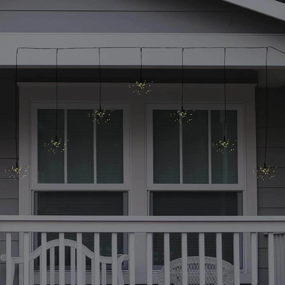 Electric Starburst LED Curtain String Lights With Soft White Lights 3 Electric Starburst LED Curtain String Lights With Soft White Lights - Image 3