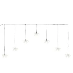 Electric Starburst LED Curtain String Lights With Soft White Lights