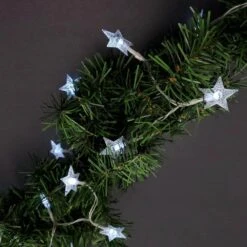 Battery Operated LED White String Lights - Star (Set Of 2) 8 Battery Operated LED White String Lights - Star (Set Of 2) -Northlight Shop lumabase christmas string lights 53202 1f 1000