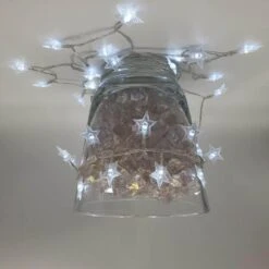 Battery Operated LED White String Lights - Star (Set Of 2) 9 Battery Operated LED White String Lights - Star (Set Of 2) -Northlight Shop lumabase christmas string lights 53202 44 1000