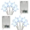 Battery Operated LED White String Lights - Star (Set Of 2) 9 Battery Operated LED White String Lights - Star (Set Of 2) -Northlight Shop lumabase christmas string lights 53202 64 1000